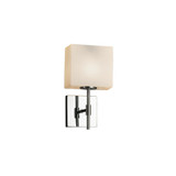 Fusion Union 1 Light Rectangle Glass ADA Wall Sconce by Justice Design - FSN-8417-55-OPAL