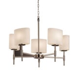 Fusion Union 5 Light Medium Chandelier by Justice Design FSN-8410-30-OPAL