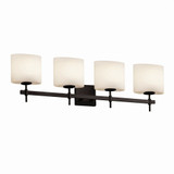 Fusion Union 4 Light Oval Opal Glass Vanity Light by Justice Design - FSN-8414-30-OPAL
