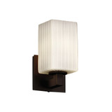 Fusion Modular 1 Light Rbon Glass Square Wall Sconce by Justice Design - FSN-8921-15-RBON