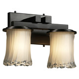 Veneto Luce Dakota 2 Light Cylinder Wtfr Vanity Light by Justice Design - GLA-8772-16-WTFR