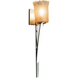 Veneto Luce Sabre 1 Light Cylinder Gldc Wall Sconce by Justice Design - GLA-8791-16-GLDC