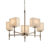 Porcelina Union 5 Light Medium Chandelier by Justice Design - PNA-8410-55-WFAL