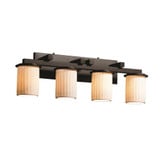 Limoges Dakota 4 Light Wfal Vanity Light by Justice Design - POR-8774-10-WFAL
