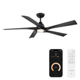 Zeke 5 Blade Ceiling Fan with Light Kit 14.25 Inch and 60 Inch Wide by WAC - F-111L