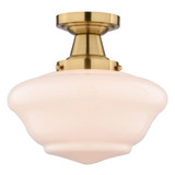 Eastgate 1 Light Semi Flush Mount 11.25 Inch Tall X 12 Inch Wide by Vaxcel - C0349