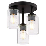 Park Ridge 3 Light Flush Mount 11.25 Inch Tall and 10.5 Inch Wide by Vaxcel - C0326