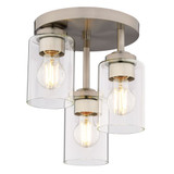 Park Ridge 3 Light Flush Mount 11.25 Inch Tall and 10.5 Inch Wide by Vaxcel - C0326