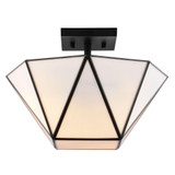 Burnett 2 Light Semi Flush Mount 9.5 Inch Tall and 14 Inch Wide by Vaxcel - C0330