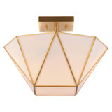 Burnett 2 Light Semi Flush Mount 9.5 Inch Tall and 14 Inch Wide by Vaxcel - C0330