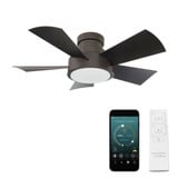 Vox 5 Blade Flush Mount Ceiling Fan with Light 38 Inch Wide by Modern Forms - FH-W1802-38L