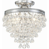 Calypso 3 Light 13 Inch Wide Semi Flush Mount by Crystorama - 130_CEILING