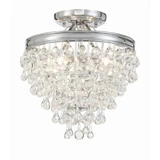 Calypso 3 Light 13 Inch Wide Semi Flush Mount by Crystorama - 130_CEILING