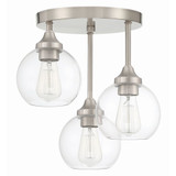 Glenda 3 Light 14.25 Inch Wide Semi Flush Mount by Craftmade - 56253