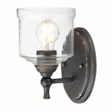 Keating 1 Light Wall Sconce 9.75 Inch Tall and 5.88 Inch Wide by Golden - 0806-1W