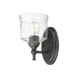 Keating 1 Light Wall Sconce 9.75 Inch Tall and 5.88 Inch Wide by Golden - 0806-1W