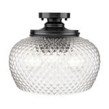 Adeline 3 Light Semi Flush Mount 11.25 Inch Tall and 14 Inch Wide by Golden - 1088-3SF