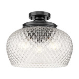 Adeline 3 Light Semi Flush Mount 11.25 Inch Tall and 14 Inch Wide by Golden - 1088-3SF