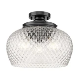 Adeline 3 Light Semi Flush Mount 11.25 Inch Tall and 14 Inch Wide by Golden - 1088-3SF