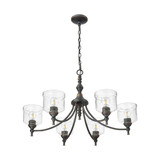 Keating 6 Light Chandelier 21.25 Inch Tall and 33.5 Inch Wide by Golden - 0806-6
