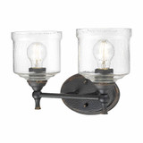 Keating 2 Light Bath Vanity 9.75 Inch Tall and 15 Inch Wide by Golden - 0806-BA2