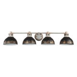 Kinsley 4 Light Bath Vanity 7.88 Inch Tall and 39.38 Inch Wide by Golden - 0865-BA4