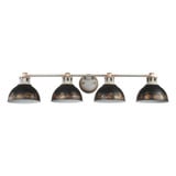 Kinsley 4 Light Bath Vanity 7.88 Inch Tall and 39.38 Inch Wide by Golden - 0865-BA4