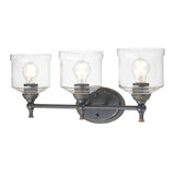 Keating 3 Light Bath Vanity 9.75 Inch Tall and 23.88 Inch Wide by Golden - 0806-BA3