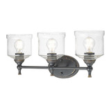 Keating 3 Light Bath Vanity 9.75 Inch Tall and 23.88 Inch Wide by Golden - 0806-BA3