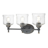 Keating 3 Light Bath Vanity 9.75 Inch Tall and 23.88 Inch Wide by Golden - 0806-BA3