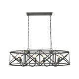 Alcott 8 Light Island 13.63 Inch Tall and 45 Inch Wide by Golden - 0890-LP
