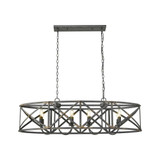Alcott 8 Light Island 13.63 Inch Tall and 45 Inch Wide by Golden - 0890-LP