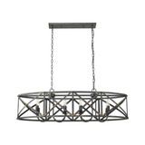 Alcott 8 Light Island 13.63 Inch Tall and 45 Inch Wide by Golden - 0890-LP