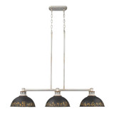 Kinsley 3 Light Island 7.88 Inch Tall and 38.88 Inch Wide by Golden - 0865-3LP