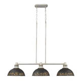 Kinsley 3 Light Island 7.88 Inch Tall and 38.88 Inch Wide by Golden - 0865-3LP