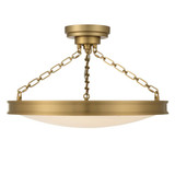 Cameron 40W 1 LED Semi Flush Mount 28 Inch Tall and 24 Inch Wide by Golden - 1700-24SF