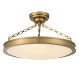Cameron 40W 1 LED Semi Flush Mount 28 Inch Tall and 24 Inch Wide by Golden - 1700-24SF