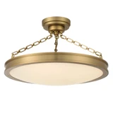 Cameron 40W 1 LED Semi Flush Mount 28 Inch Tall and 24 Inch Wide by Golden - 1700-24SF