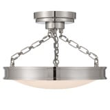 Cameron 32W 1 LED Semi Flush Mount 24.75 Inch and 16.5 Inch Wide by Golden - 1700-17SF