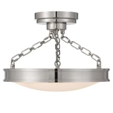 Cameron 32W 1 LED Semi Flush Mount 24.75 Inch and 16.5 Inch Wide by Golden - 1700-17SF