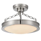 Cameron 32W 1 LED Semi Flush Mount 24.75 Inch and 16.5 Inch Wide by Golden - 1700-17SF
