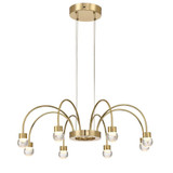 Vario 3.1W 8 LED Chandelier 9.25 Inch Tall and 25.25 Inch Wide by Golden - 1573-8