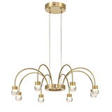 Vario 3.1W 8 LED Chandelier 9.25 Inch Tall and 25.25 Inch Wide by Golden - 1573-8