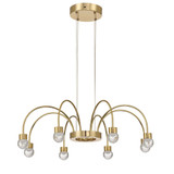 Vario 3.1W 8 LED Chandelier 9.25 Inch Tall and 25.25 Inch Wide by Golden - 1573-8