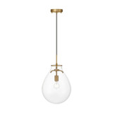 Drop 1 Light Pendant 19.25 Inch Tall and 11.75 Inch Wide by Golden - 2088-12P