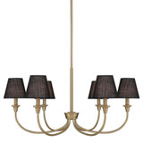Cambria 6 Light Chandelier 16.5 Inch Tall and 33.25 Inch Wide by Golden - 1622-6