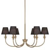 Cambria 6 Light Chandelier 16.5 Inch Tall and 33.25 Inch Wide by Golden - 1622-6
