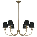 Cambria 6 Light Chandelier 16.5 Inch Tall and 33.25 Inch Wide by Golden - 1622-6