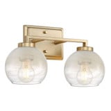 Elliott 2 Light Bath Vanity 8.75 Inch Tall and 15.25 Inch Wide by Golden - 3094-BA2