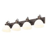 Hines 4 Light Bath Vanity 8.75 Inch Tall and 34.63 Inch Wide by Golden - 3118-BA4